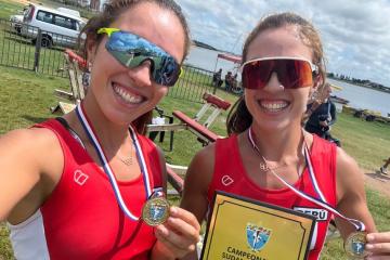 Valeria y Alessia Palacios lograron dos medallas de oro en Sudamericano de Remo
