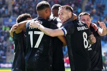 Sin Sonne, Burnley venció al Coventry y alcanzó el primer lugar en la Championship
