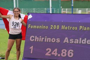 Cayetana Chirinos impuso nuevo record nacional U18 en 200 metros planos
