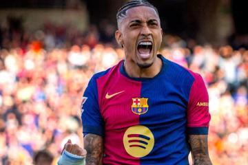 Barcelona venció 4-3 al Celta de Vigo con gol agónico de Raphinha