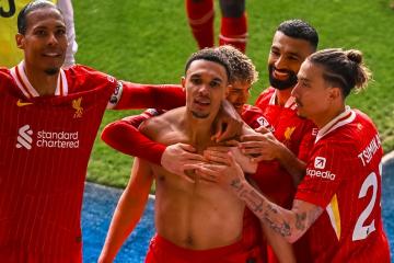 Liverpool ganó ante Leicester y quedó a un paso del título