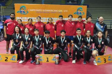 Selección de tenis de mesa clasificó a Panamericanos junior y ganó 6 medallas en Sudamericano