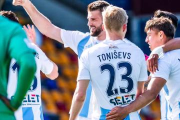 Con Joao Grimaldo en el banco, Riga FC venció 3-1 a Auda por la liga letona