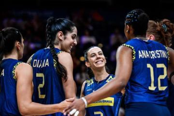 Brasil venció 3-0 a Dominicana en la Nations League de voleibol femenino 2025