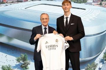 Dean Huijsen fue presentado como nuevo jugador del Real Madrid