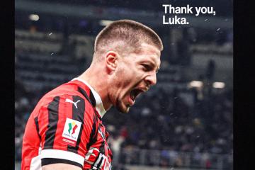 Milan se despidió del delantero Luka Jovic