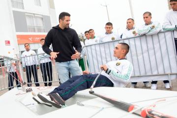 (FOTOS) Stefano Peschiera se sumó al festival de deportes en La Videna