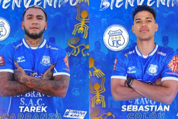 Santos FC anunció los fichajes de Tarek Carranza y Sebastián Colón
