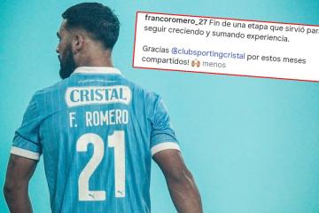 Franco Romero se despidió de Cristal en redes sociales