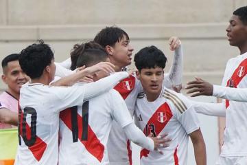 (FOTOS) Selección peruana Sub 15 venció en el final por 4-3 a Bolivia en amistoso