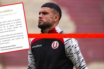 ¡Dura baja! Ureña se pierde la Libertadores y el Clásico por lesión