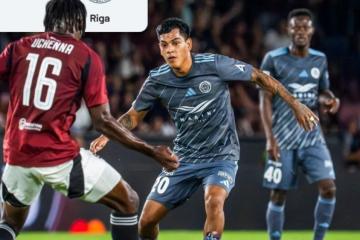 Con Grimaldo, Riga FC no pudo clasificar a la fase de liga de la Conference League