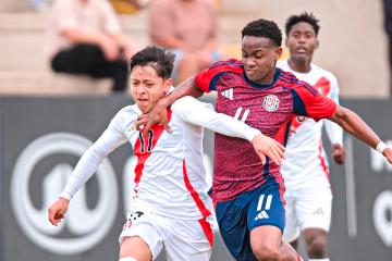 Selección peruana Sub 16 igualó 3-3 ante Costa Rica en amistoso