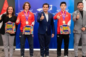 Medallistas de Oro y Bronce en Juegos Panamericanos Junior Asunción 2025 fueron homenajeados por el IPD
