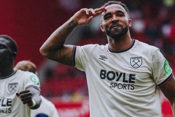 West Ham goleó de visita al Nottingham Forest