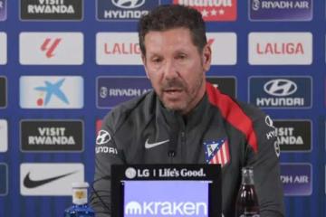 Simeone: “Esperemos que los internacionales lleguen descansados para un partido importante”