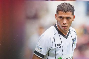 Cáceres fue titular en la caída de Dunfermline ante Ayr United