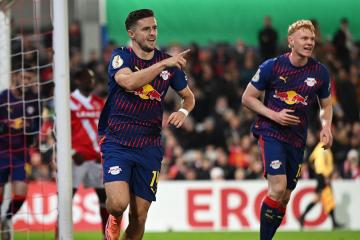 Leipzig goleó para conseguir su pase a octavos de final de la Copa de Alemania