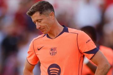 Barcelona confirmó lesión de Lewandowski, que será baja por un mes
