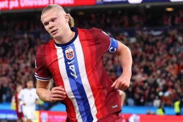 Con triplete de Haaland, Noruega goleó a Israel