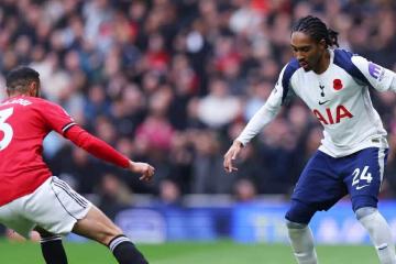 Manchester United rescató un empate agónico ante Tottenham por la Premier League