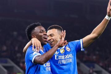 Con 'póker' de Mbappé, Real Madrid venció por 4-3 al Olympiacos