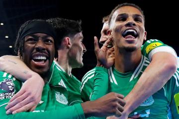 Newcastle goleó de visita al Everton