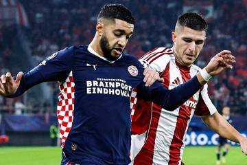 Olympiacos empató 1-1 con PSV en la Champions