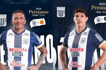 Alianza Lima cedió a préstamo a Brian Arias y Cristian Neira para la temporada 2026