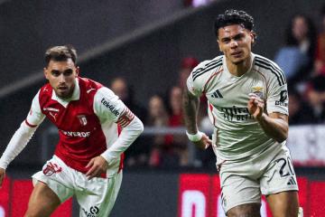 Benfica igualó ante Sporting Braga y no pudo acercarse a la cima de la liga portuguesa