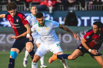 Roma cayó ante Cagliari y sumó su segunda derrota consecutiva en la Serie A