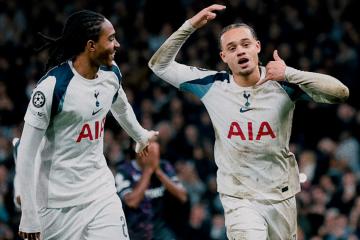 Tottenham goleó a Slavia Praga en Champions League
