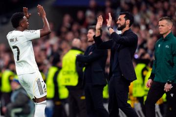 Arbeloa: “Ha sido una noche redonda para Vinicius”