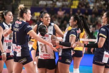 Alianza sufrió pero derrotó a Atenea en la Liga Peruana de Vóley