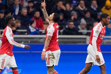 (FOTOS) Arsenal venció a Inter Milan y sigue con puntaje perfecto en Champions League