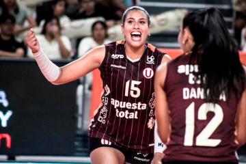 ¡Partidazo! Universitario venció 3-2 a Olva Latino por la Liga Peruana de Vóley