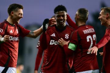 Sonne fue titular y Grimaldo sumó minutos en goleada del Sparta Praga