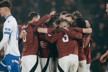 Sparta Praga goleó sin Sonne ni Grimaldo y se mantiene en la pelea en la liga checa