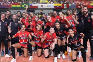 Sesi Volei venció a Osasco y se coronó campeón del Sudamericano de Clubes de vóley