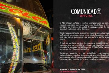 FBC Melgar condenó violencia contra sus hinchas tras duelo por Sudamericana en Cusco