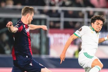 Roma empató con Bologna en la ida de los octavos de final de la Europa League