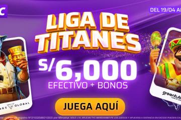 Participa por S/6,000 en premios en el Torneo Liga de Titanes de Meridian Casino