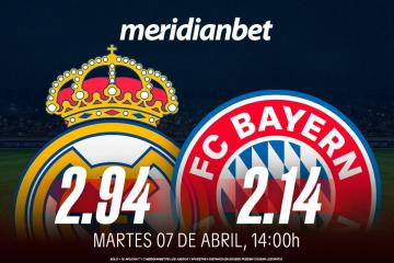 Real Madrid vs Bayern Munich: ¡Juega en la Champions League y viaja a la final en Budapest gracias a Meridianbet y Kashio!