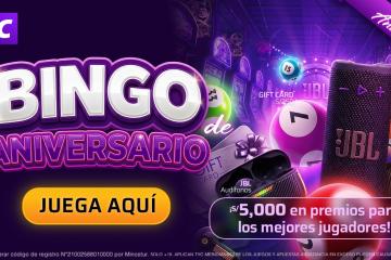 Participa por S/5,000 en premios en el Gran Bingo de Aniversario de Meridian Casino