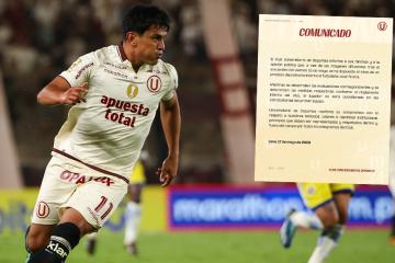 No será convocado: Universitario abrió proceso disciplinario a José Rivera