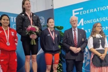 Nadadora peruana Yasmín Silva ganó la medalla de plata en el Circuito Mare Nostrum 2026 de Mónaco