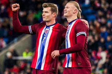 Haaland y Sorloth encabezan la lista de Noruega para el Mundial