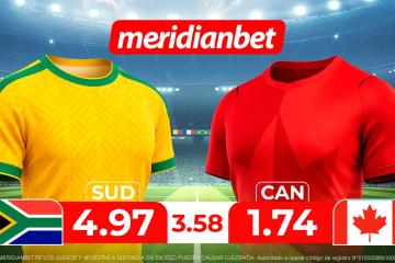 Sudafrica vs Canada: ¡Juega en el Torneo mundial y gana con la Mundo Mania de Meridianbet!