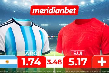 Argentina vs Suiza: ¡Juega en los cuartos de final del Torneo de selecciones y gana con la Mundo Mania de Meridianbet!