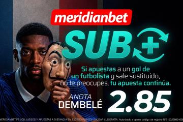 Sub+ en Meridianbet: tu apuesta sigue si el jugador sale sustituido
